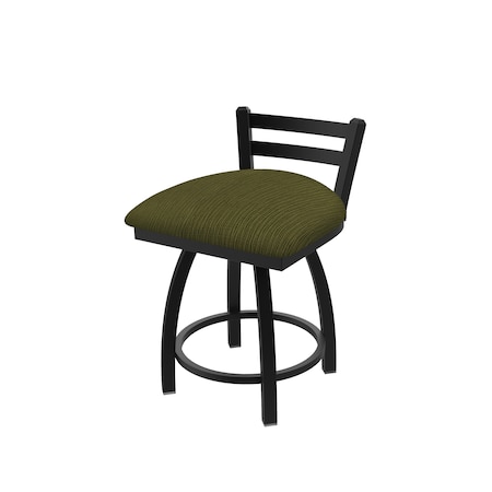 Holland Bar Stool Co 18" Low Back Swivel Vanity Stool, Black Wrinkle, Graph Parrot Seat 41118BW015